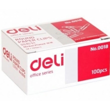 得力（deli） 0018 银色金属回形针曲别针财务用品 办公文具 单盒